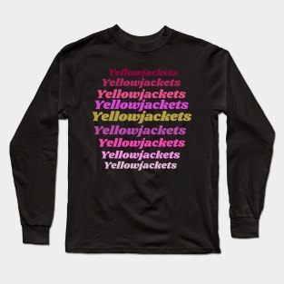 Yellowjackets repeat pattern Long Sleeve T-Shirt